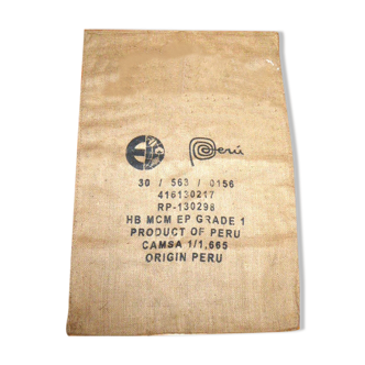 Backpack coffee in jute canvas 'Peru '.