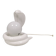 COBRA table lamp with thin milky white glass shade/dome, Sweden 1980s
