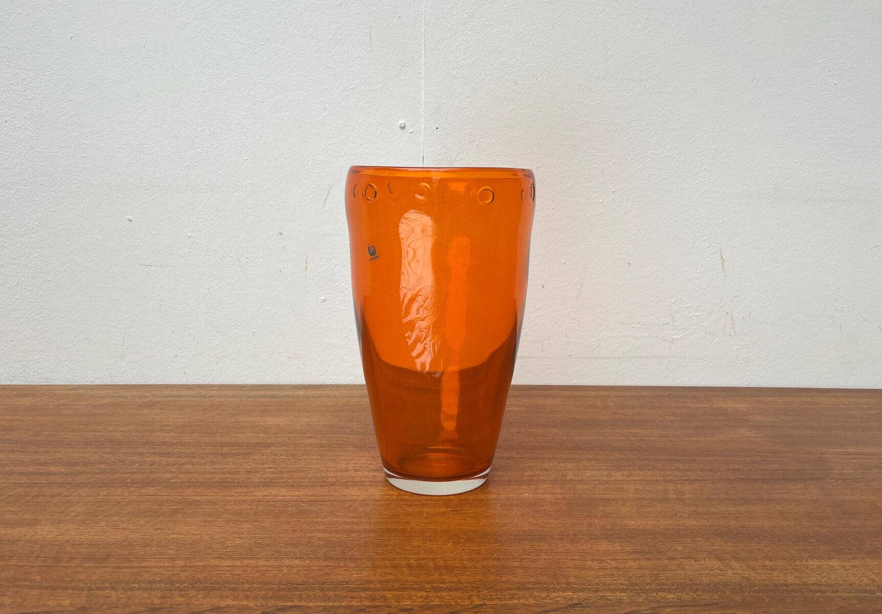 Vintage glass vase by Hysteria, 1980s.