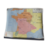 Rossignol school poster historic map No.9 - 10 Jeanne D'Arc and Louis XI