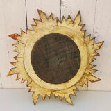 Sun mirror in gilded wood vintage decoration