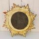 Miroir soleil en bois doré décoration vintage