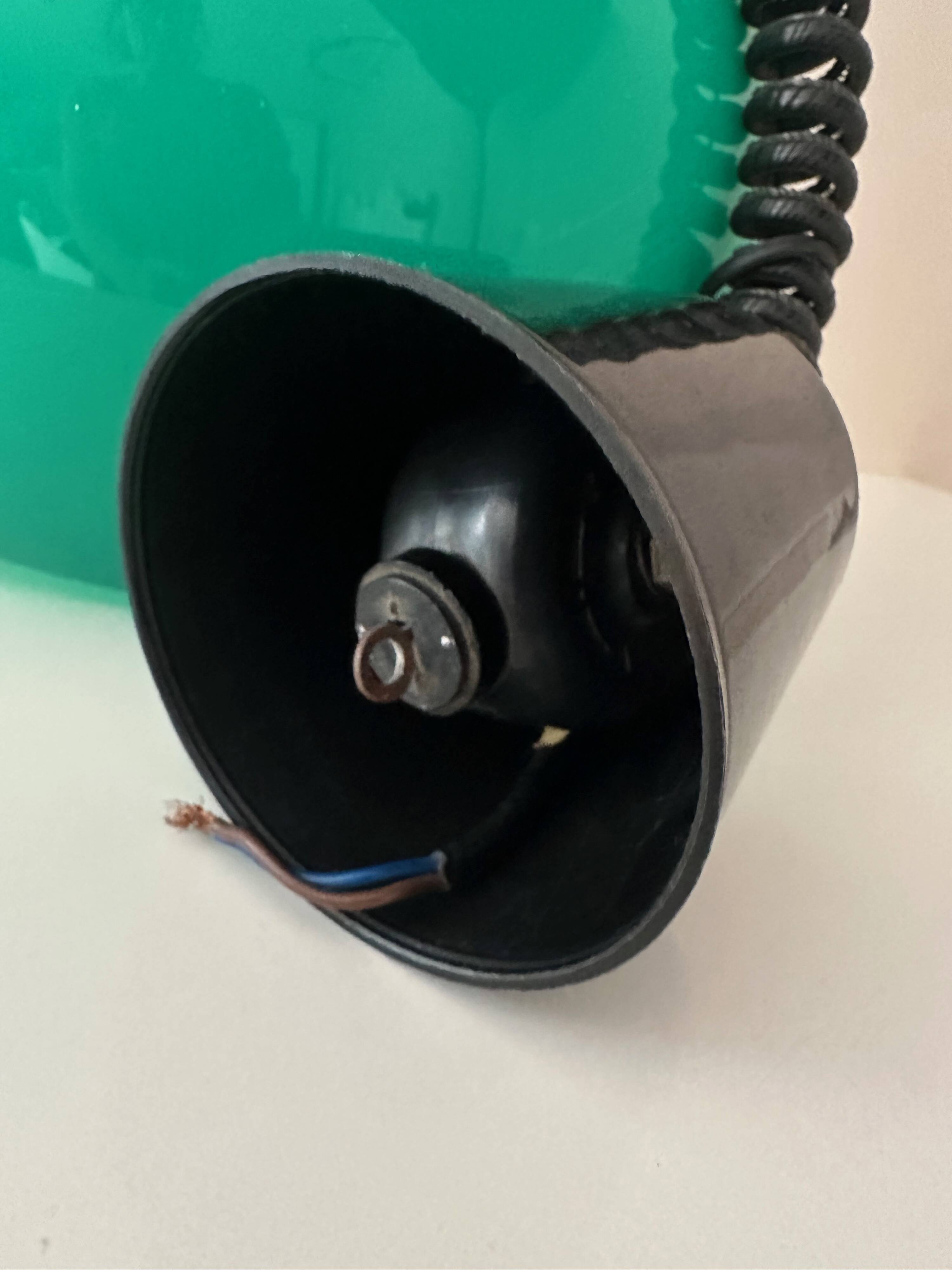 70's hanging lamp green, vintage lamp, pop art