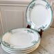 6 Terre de Fer Saint-Amand dessert plates late nineteenth