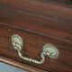 19th century English antique oak wall desk/writing table on wheels
