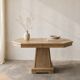 Art Deco oak extendable table – 114 to 228 cm