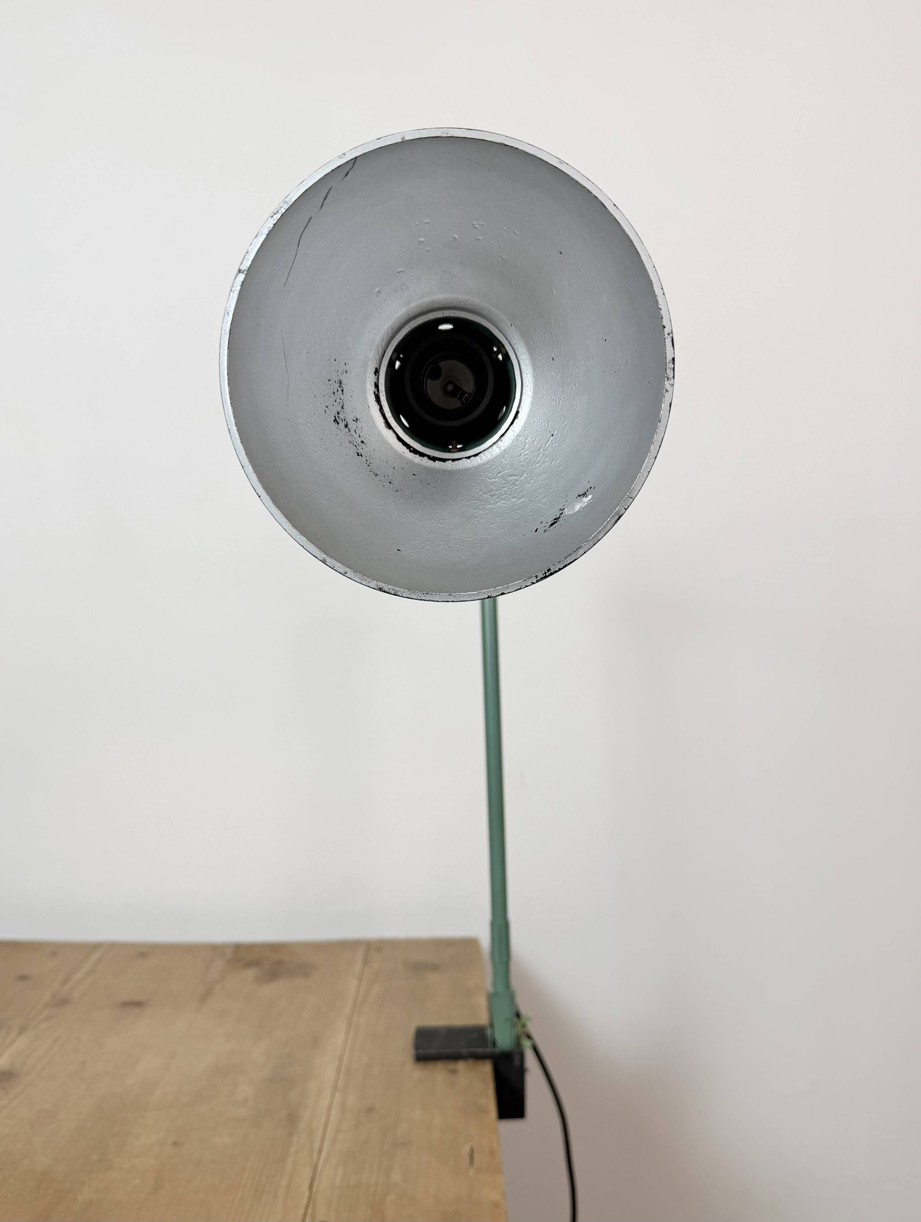 Green Industrial Workshop Desk Lamp by Curt Fischer for Midgard, 1950s