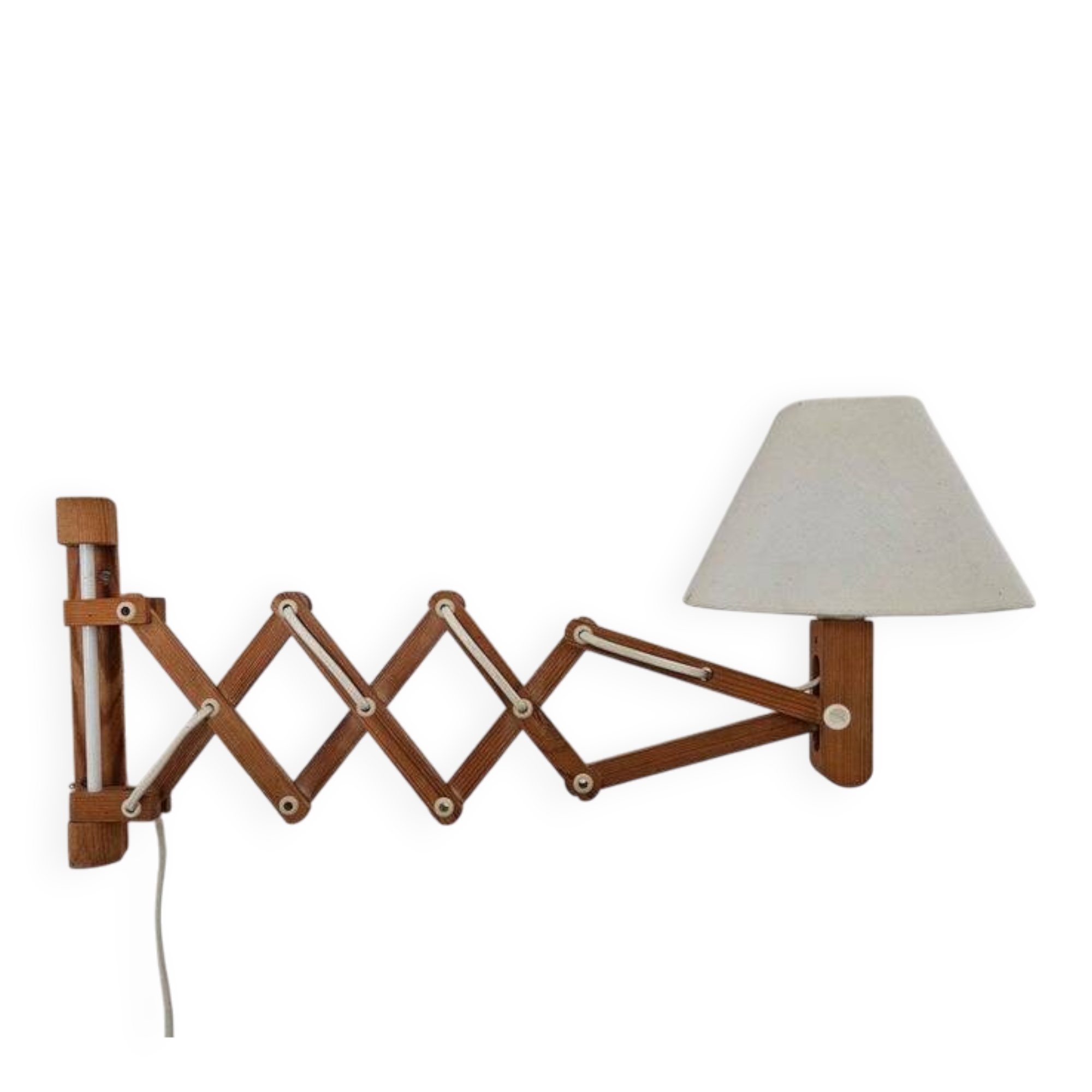 Applique murale à ciseaux des années 70 IKEA, style Le Klint, Suède.