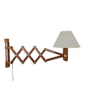 Rare mid-century scissor wall lamp IKEA, Le Klint style, Sweden, 1970s.