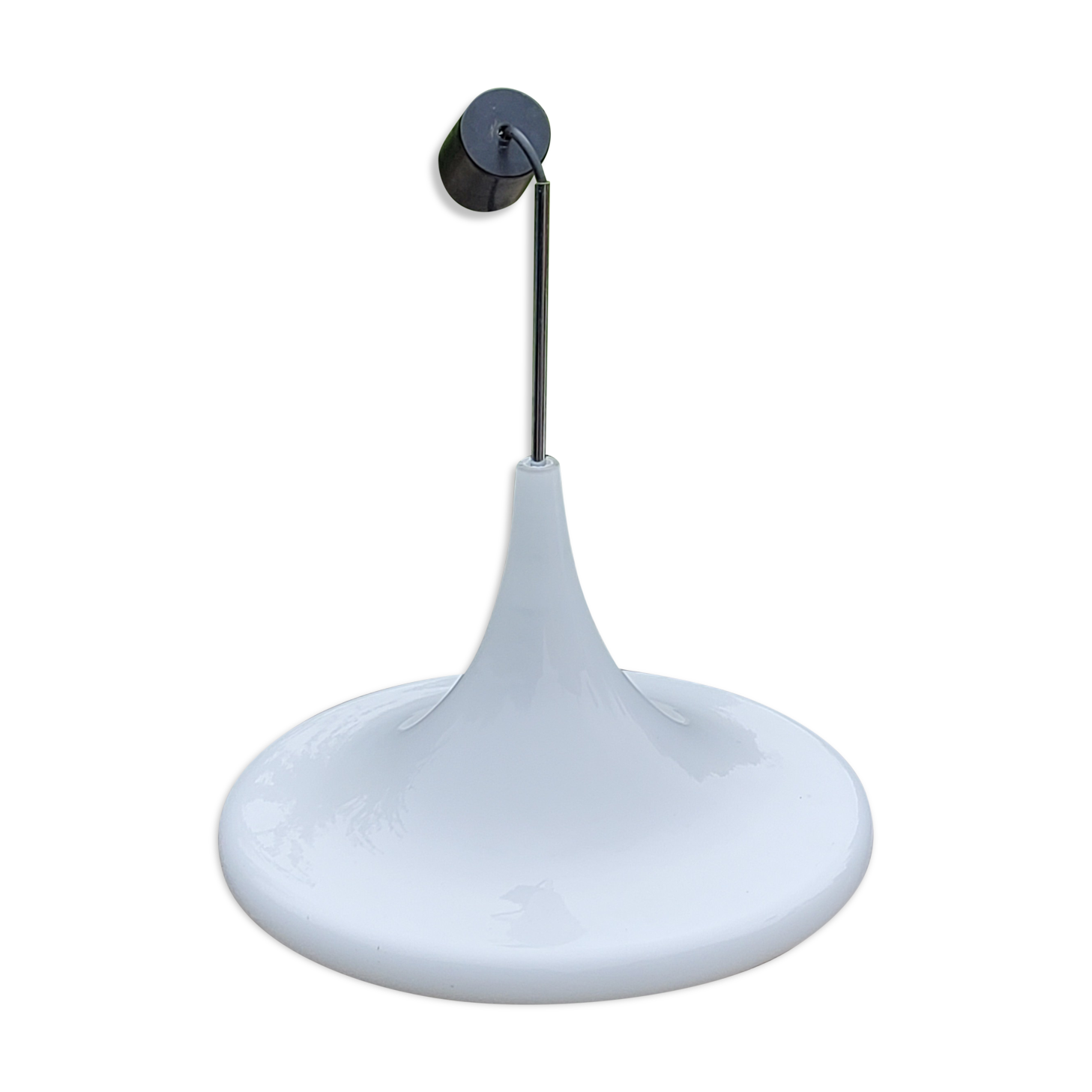 Tulip pendant lamp from the 70s in opaline glass Doria Leuchten