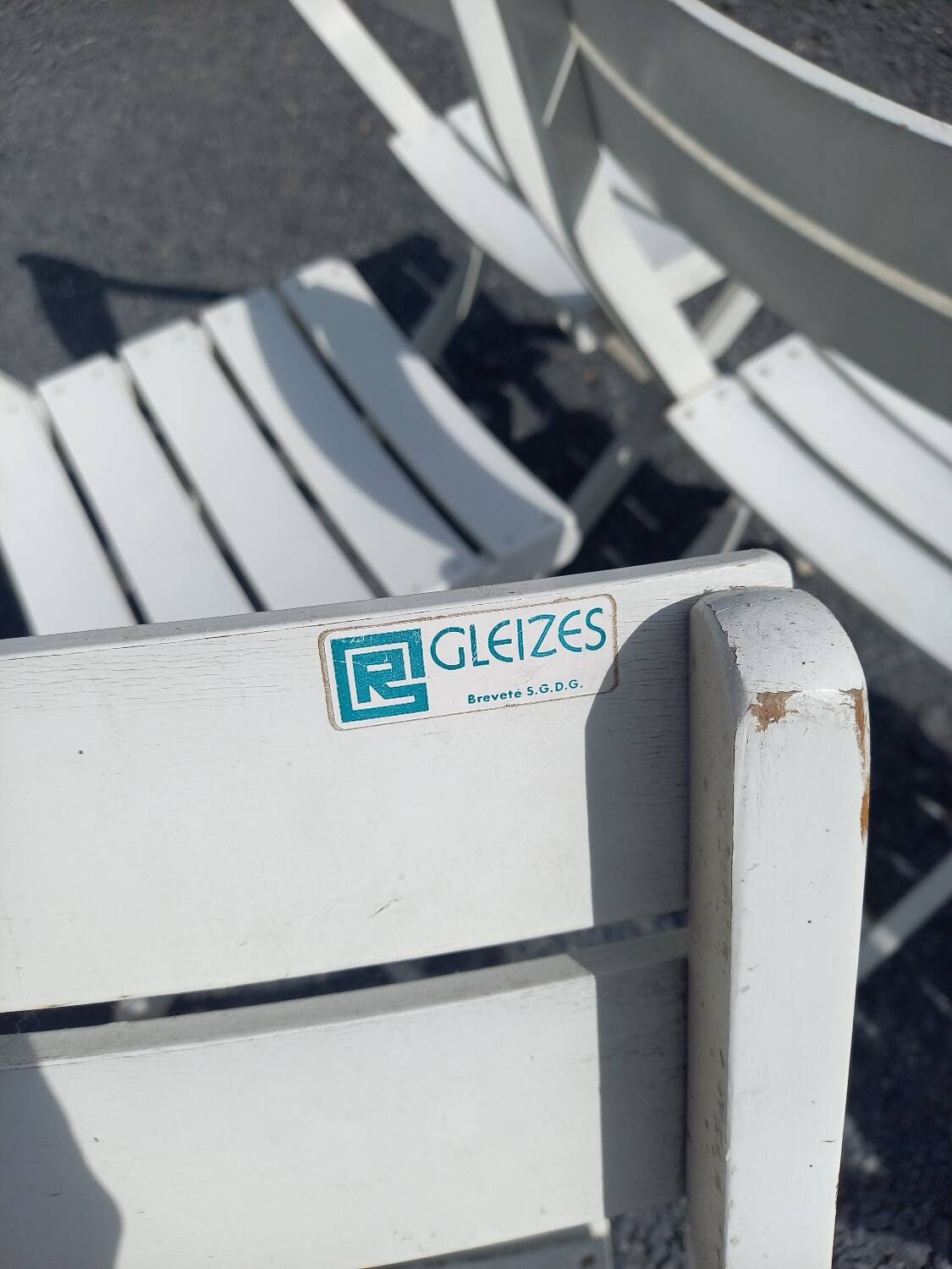 6 vintage garden chairs 60 70 R Gleizes