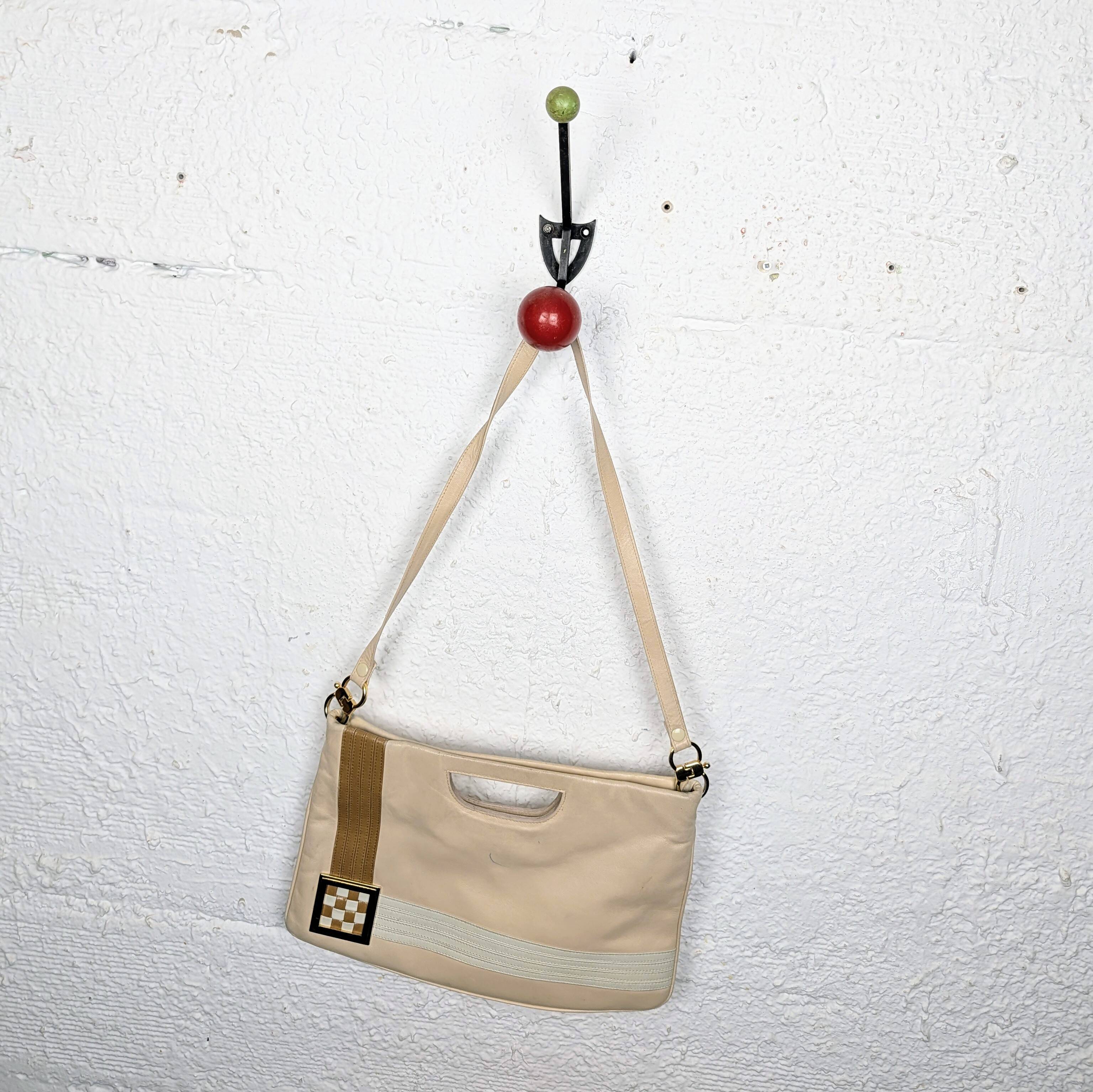 Vintage 1950 Wall Hook Metal and Lacquered Wood