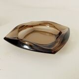 Cendrier vintage Luminarc en verre fumé années 60