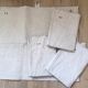Set of 4 old tea towels in thick linen