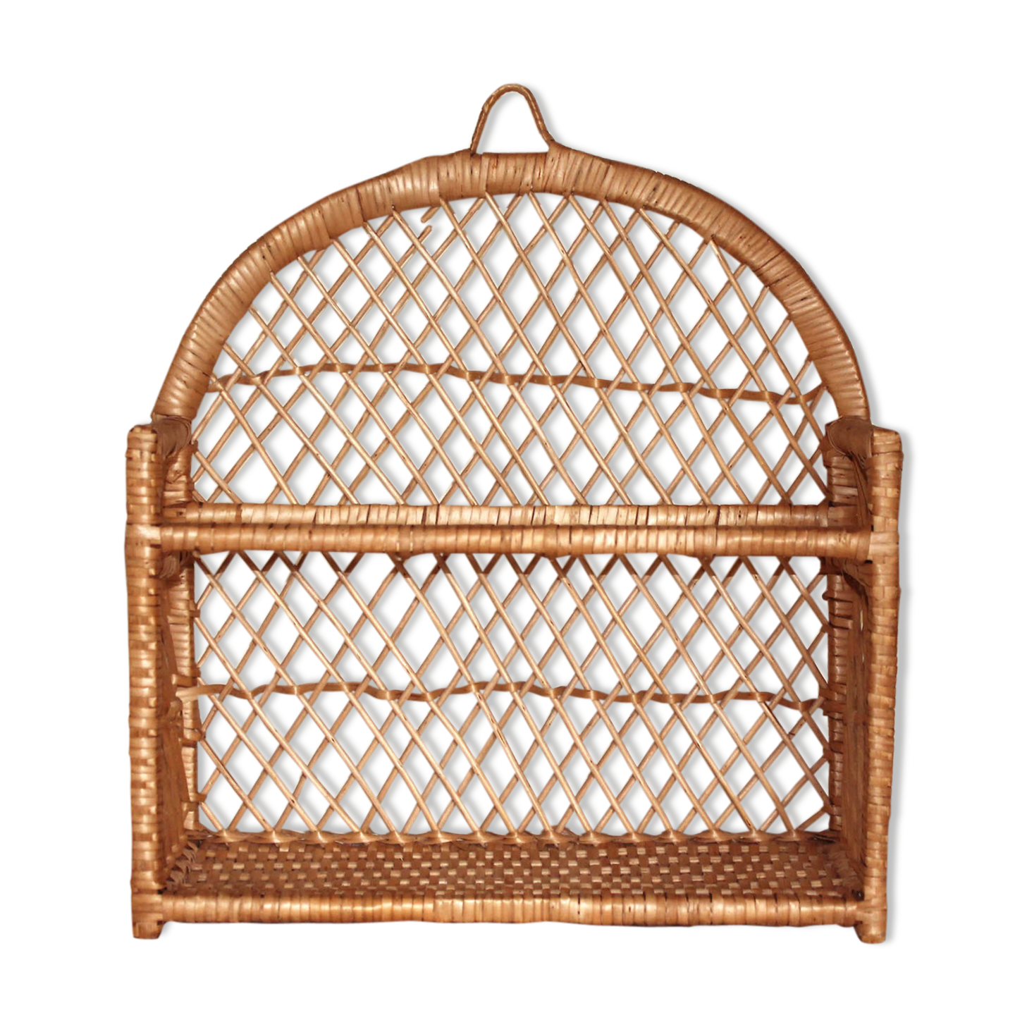 Rattan shelf