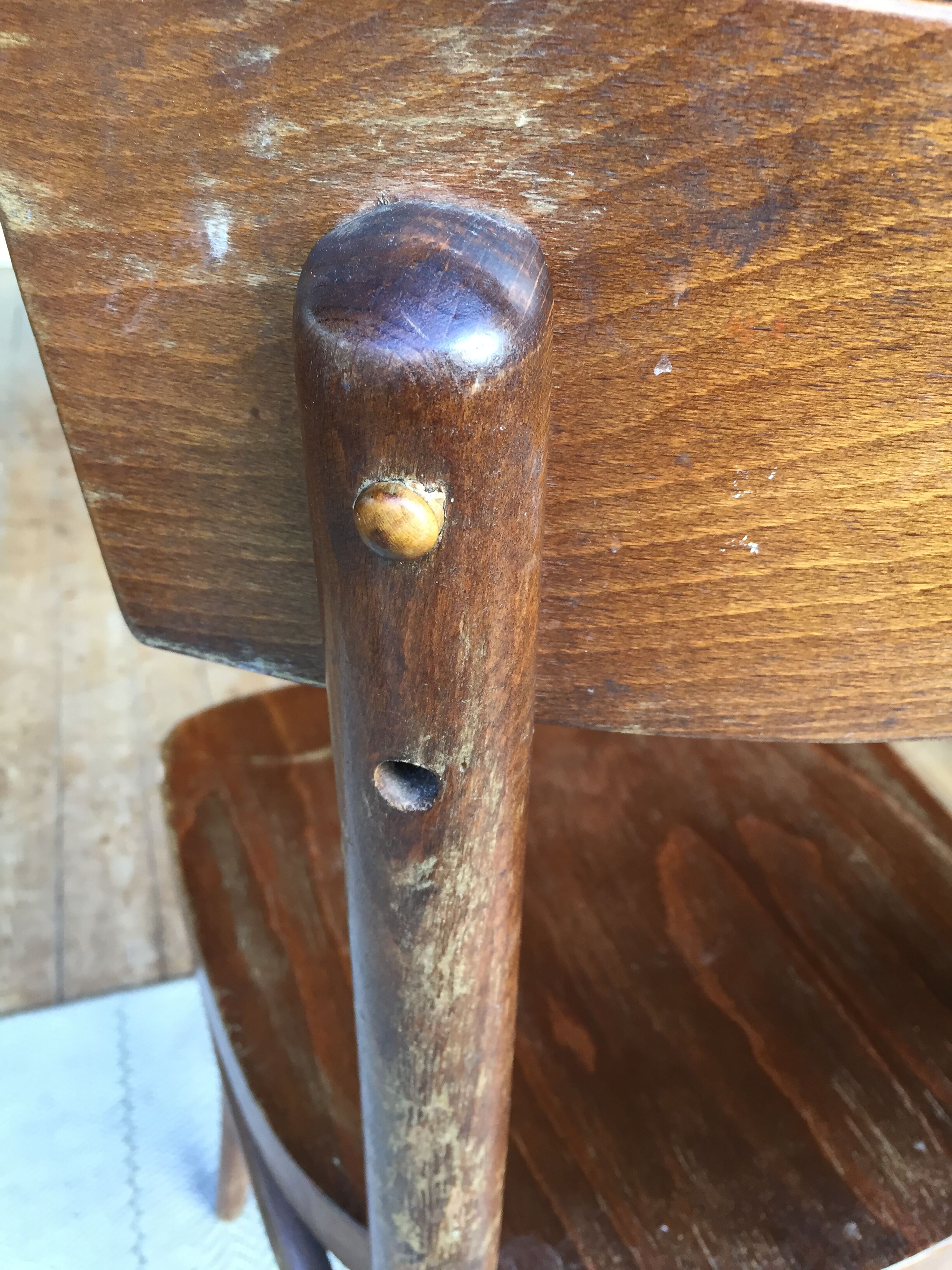 Trio of vintage bistro chairs 60