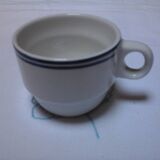 6 bistro cups with saucers