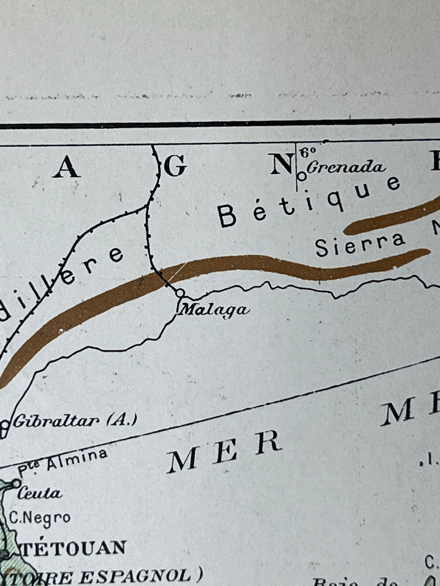 Original map of Morocco 37x27cm - 1908