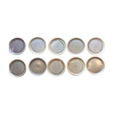 10 dessert in glazed stoneware plates