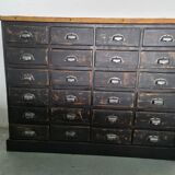Old workshop drawer cabinet industrial furniture black patina