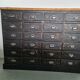 Old workshop drawer cabinet industrial furniture black patina