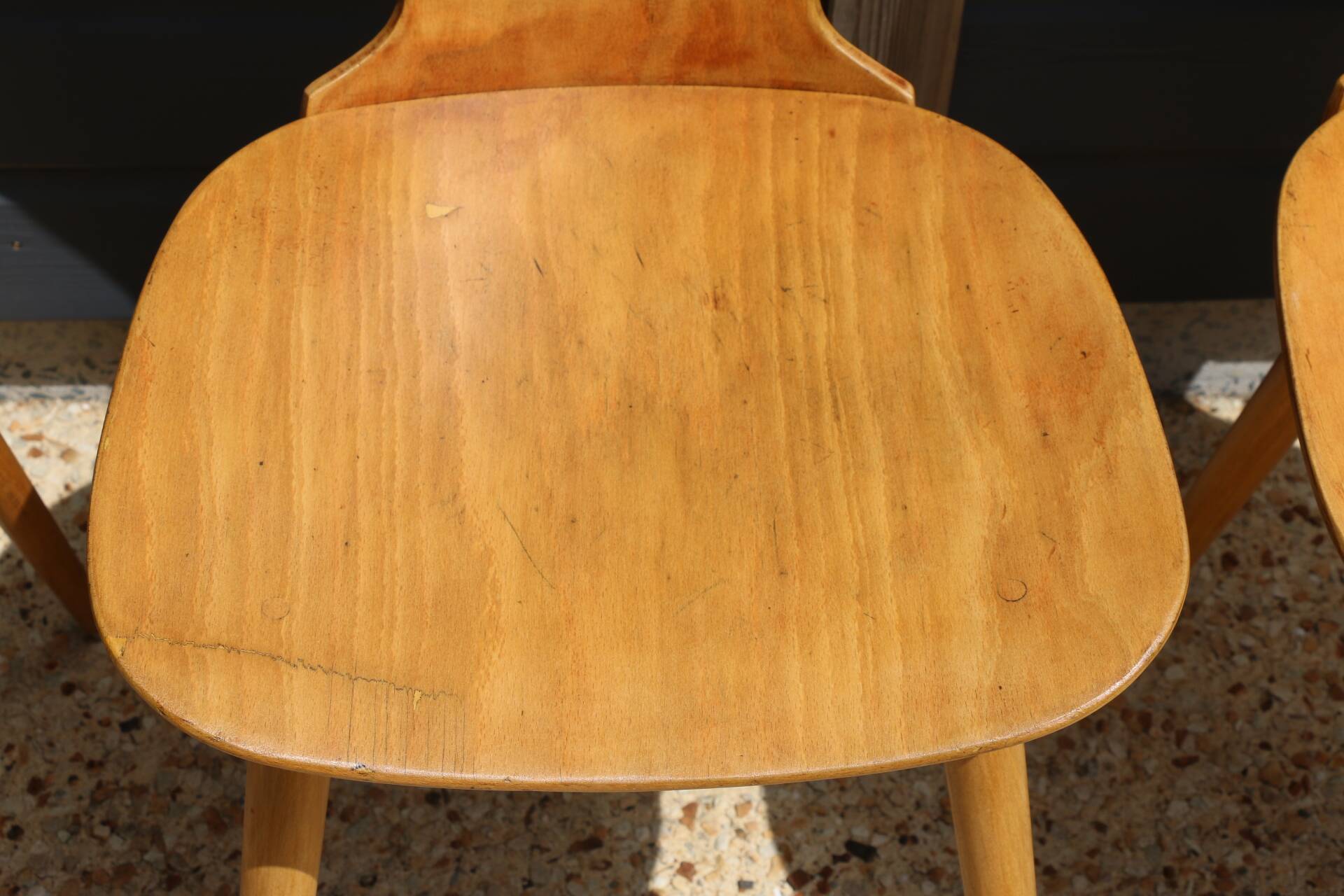 6 BAUMANN V2 chairs in light beech