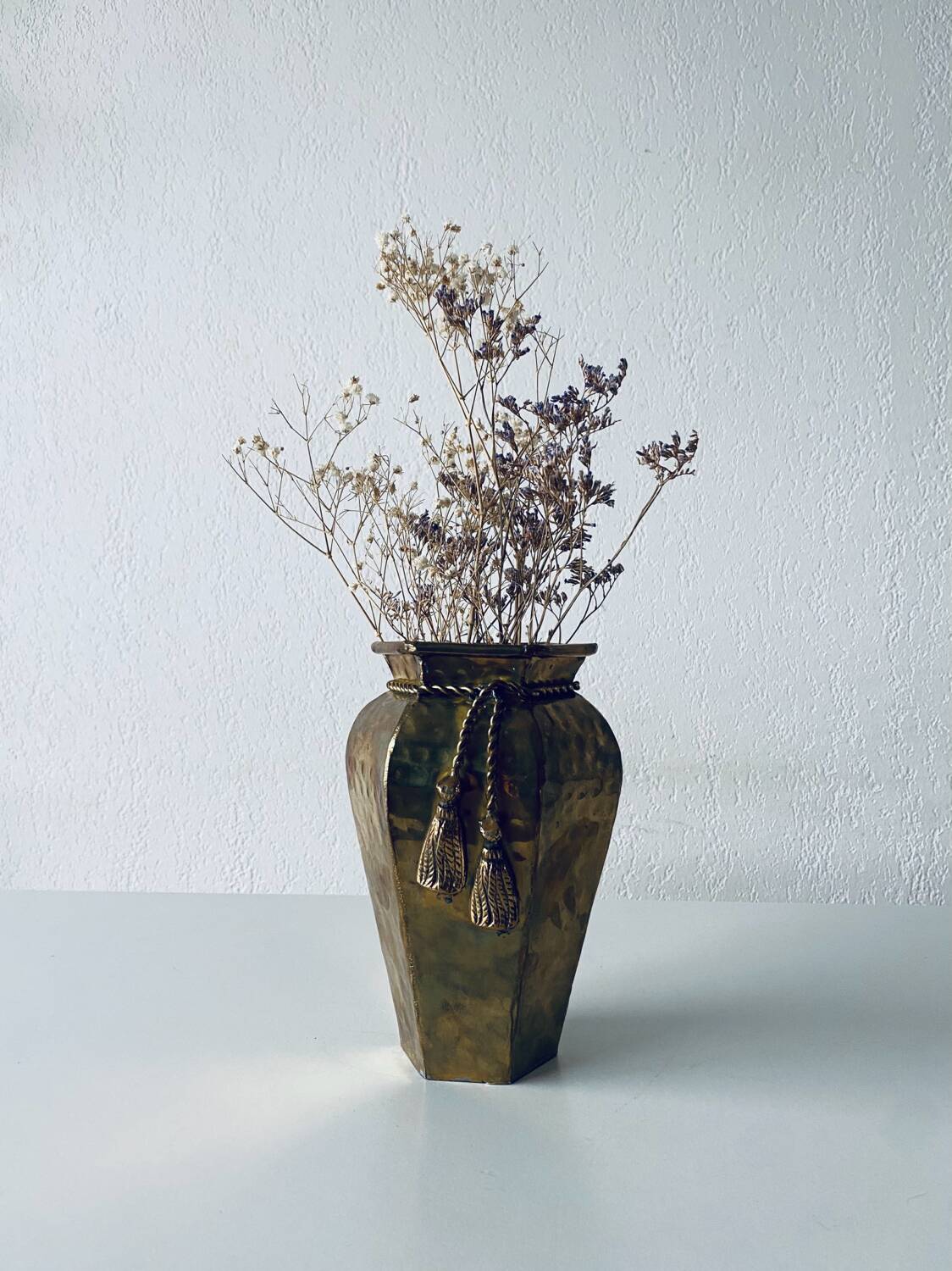 Indian hexagonal brass vase