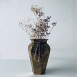 Indian hexagonal brass vase