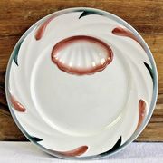 Set of 6 old Digoin Sarreguemines asparagus slushie plates