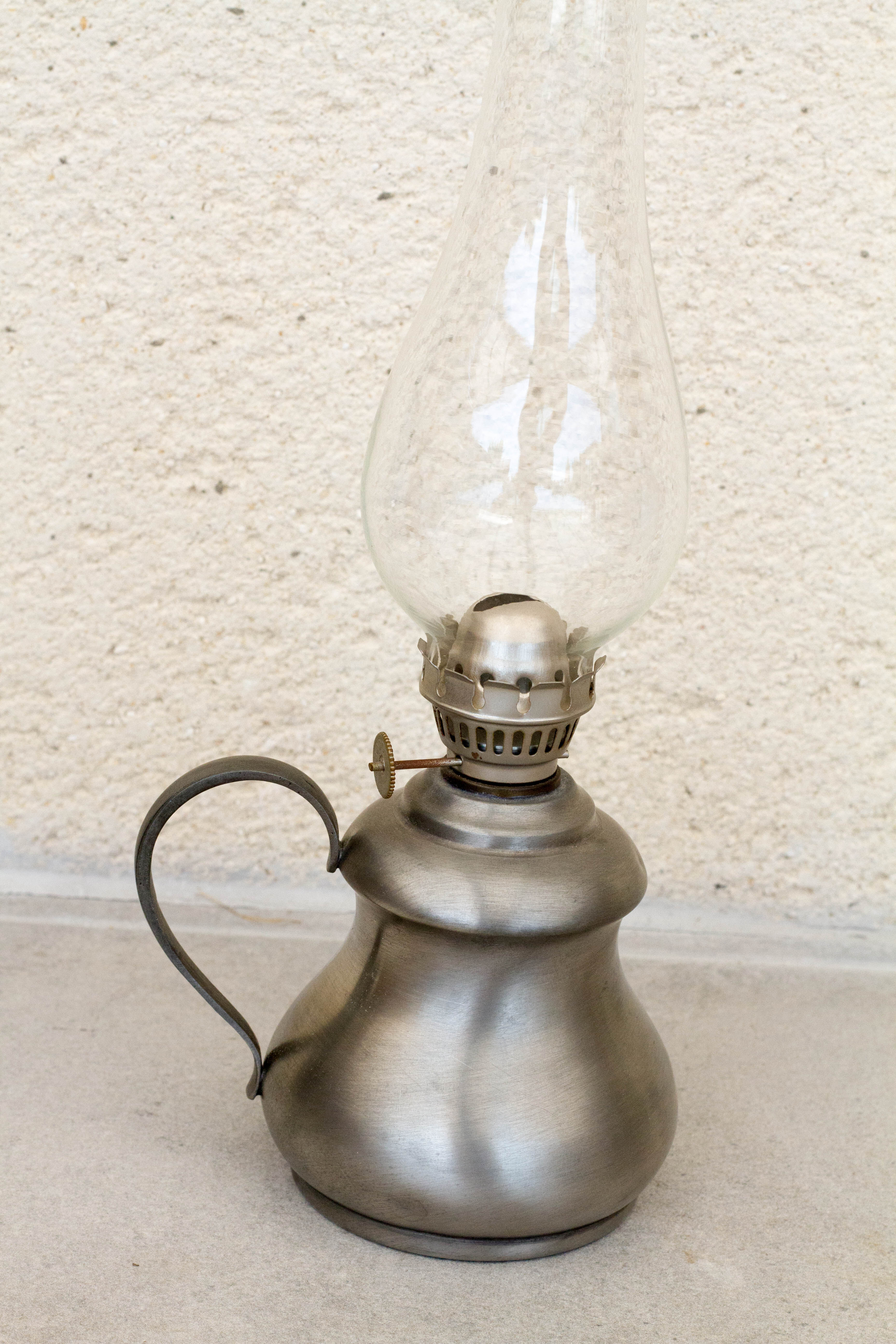 Pewter candle holder