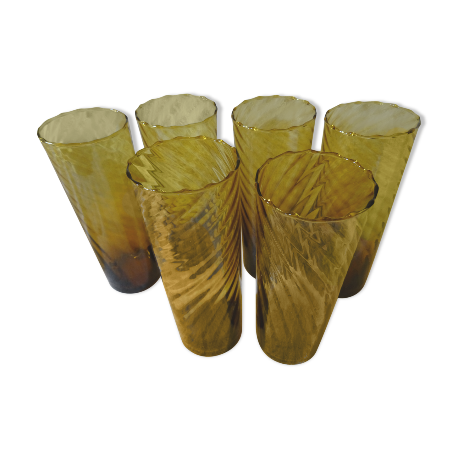 Set of 6 orangeade glasses