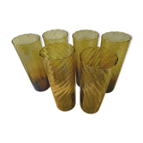 Set of 6 orangeade glasses