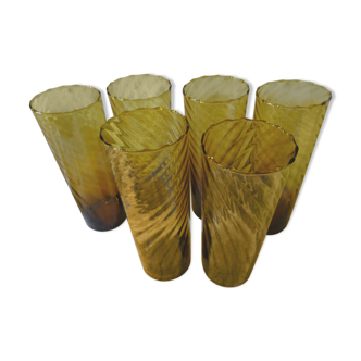 Set of 6 orangeade glasses