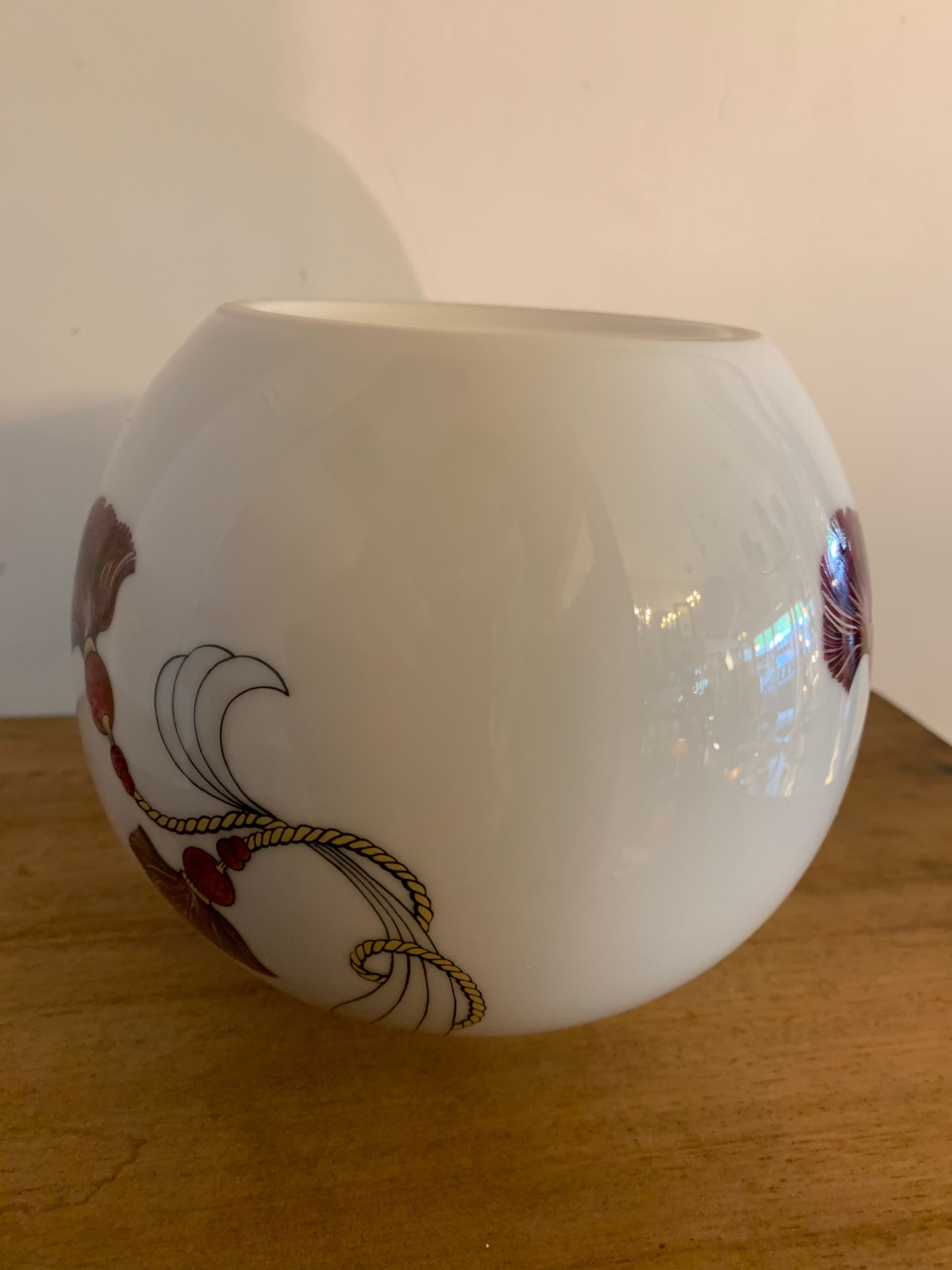 Tharaud Limoges porcelain ball vase