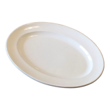 White oval dish Gien Geoffroy & Cie circa 1870
