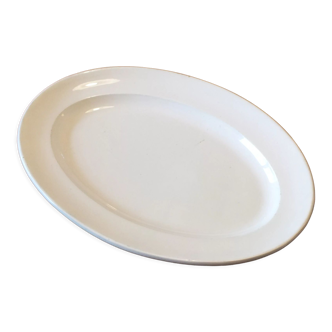 White oval dish Gien Geoffroy & Cie circa 1870
