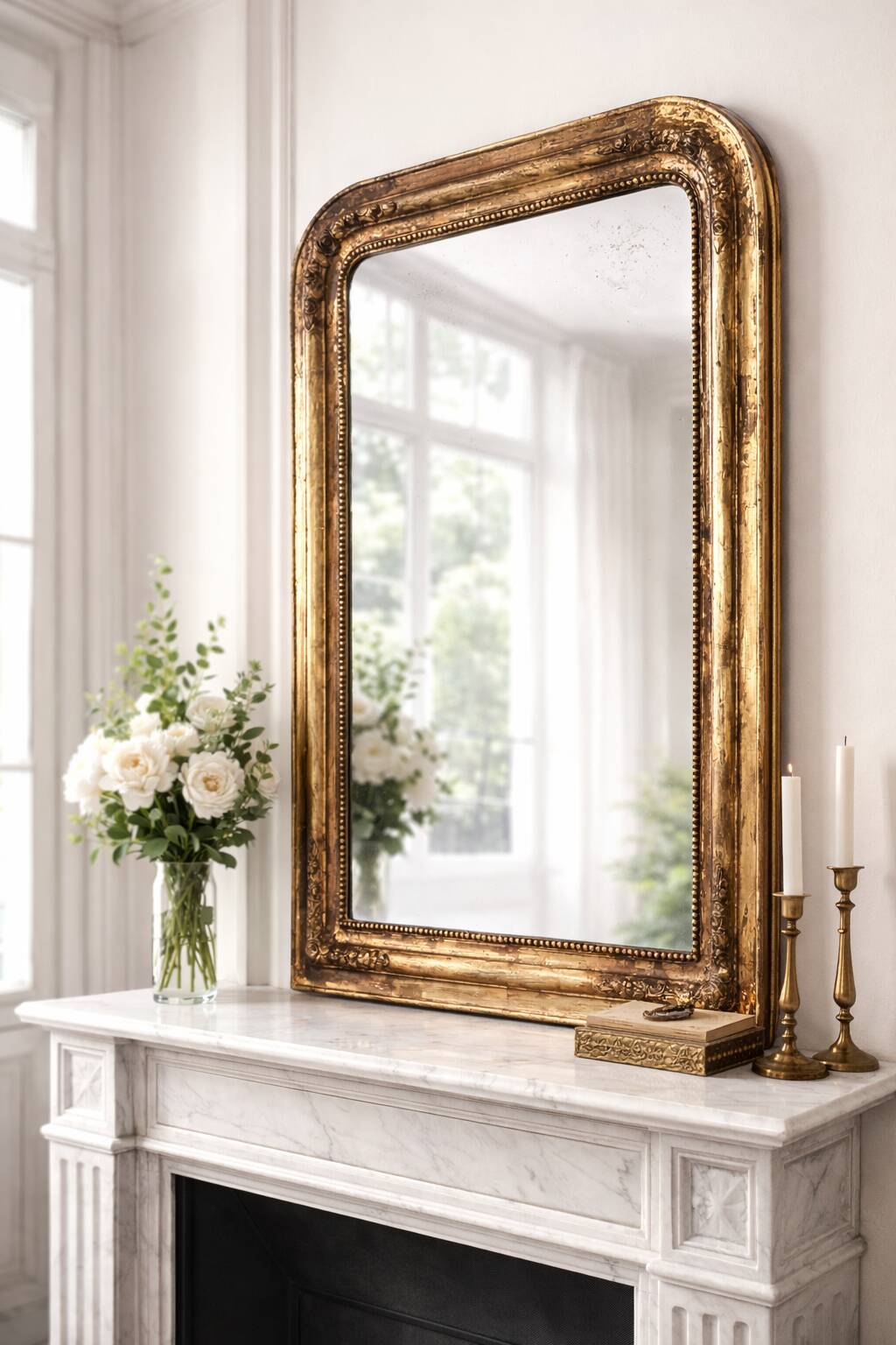 Louis-Philippe gilded mirror "Bertile"