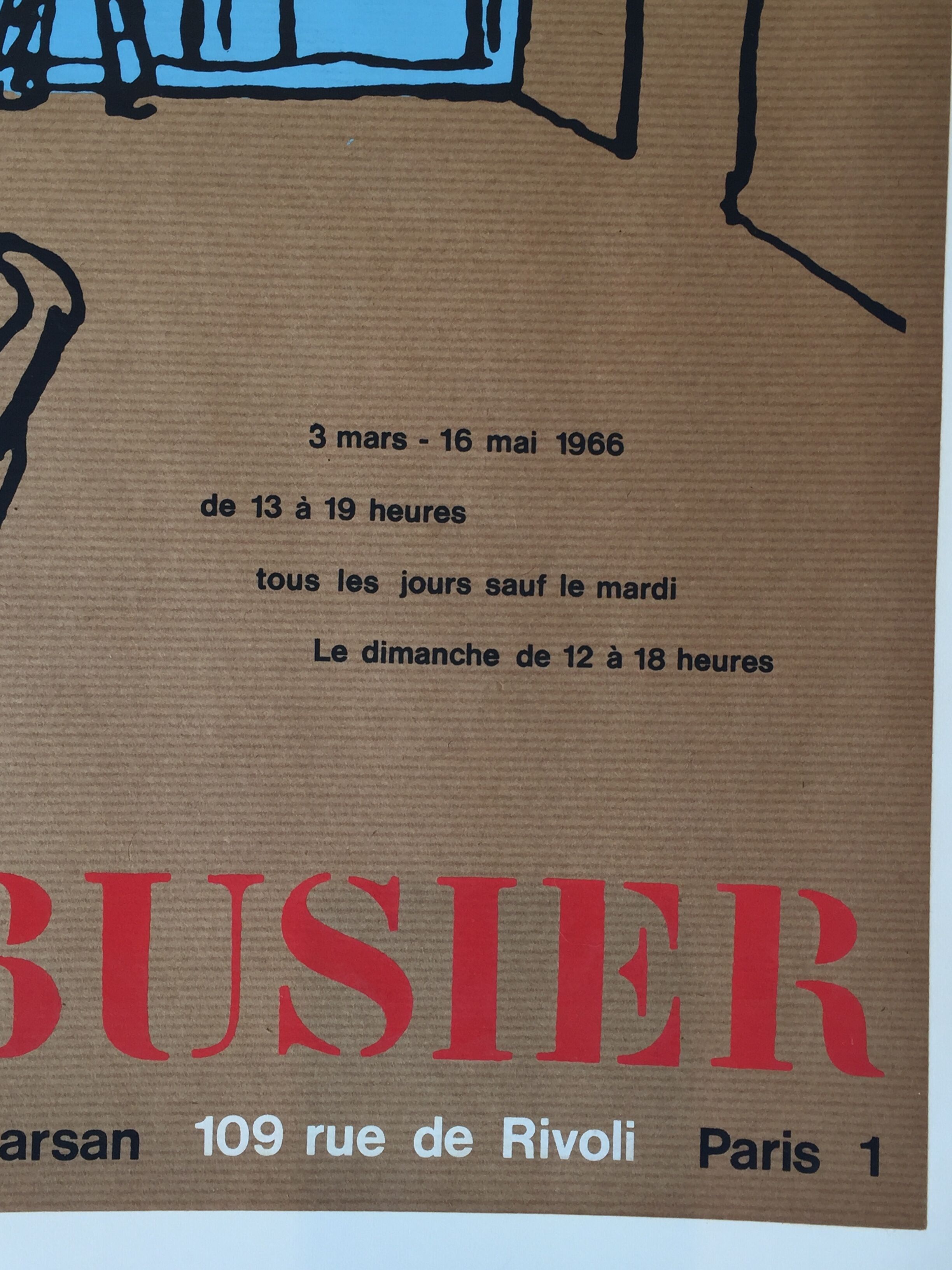 Le Corbusier, Paris 1966 exhibition poster