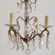 Small chandelier cage with pendants and brass frame louis XV style