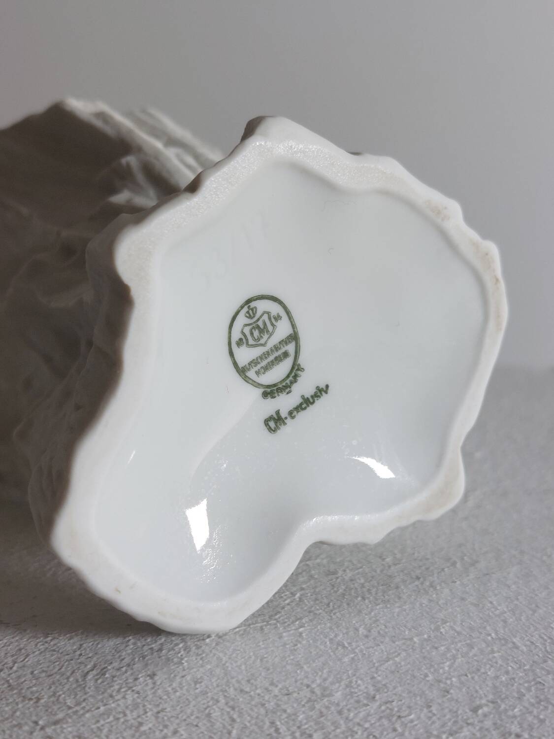 Biscuit porcelain vase, mid-20th century