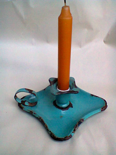 Candlestick enamelled "cellar rat"