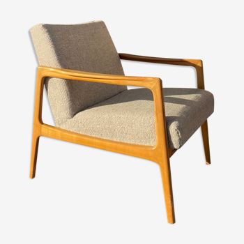 Scandinavian teak armchair from the 60s in teak