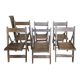 Lot de 6 chaises de cinéma pliante en teck
