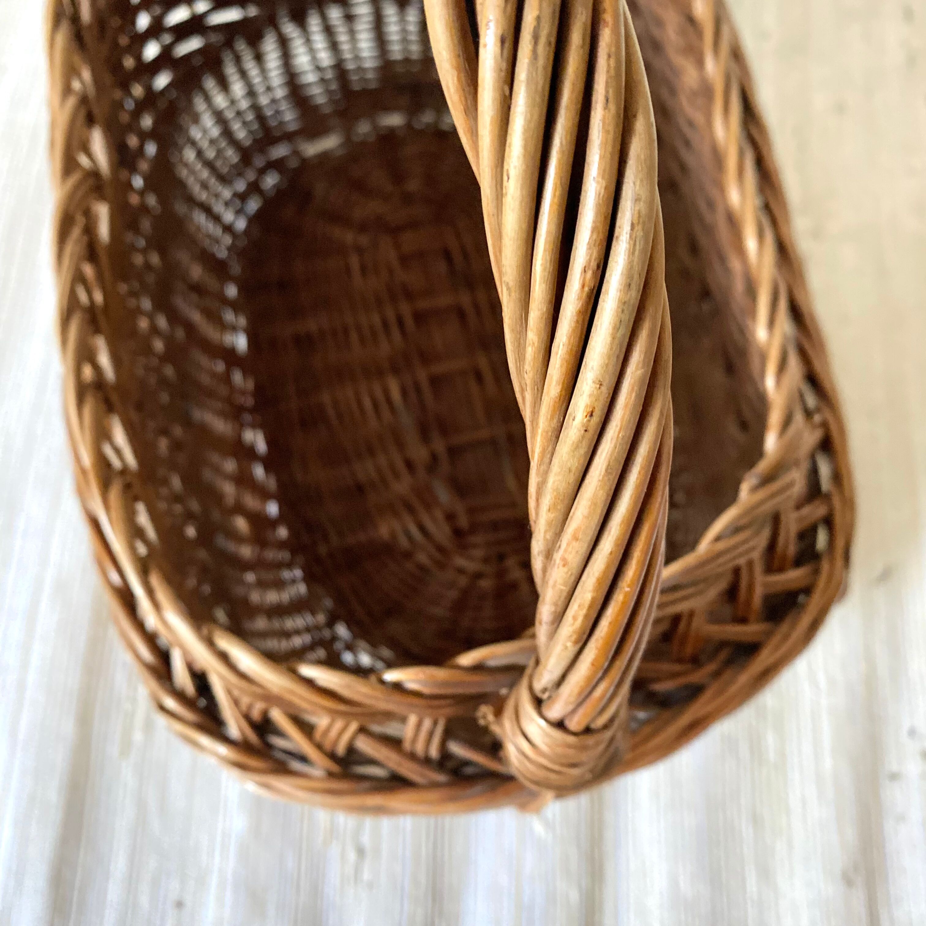 Vintage woven wicker basket