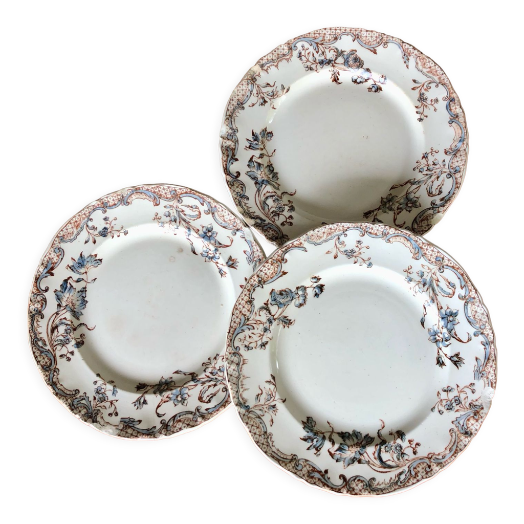 3 Assiettes Plates Tokyo Onyx Noir - Design Mermaid | 25x3,7cm | Neuves | Service De Table Design