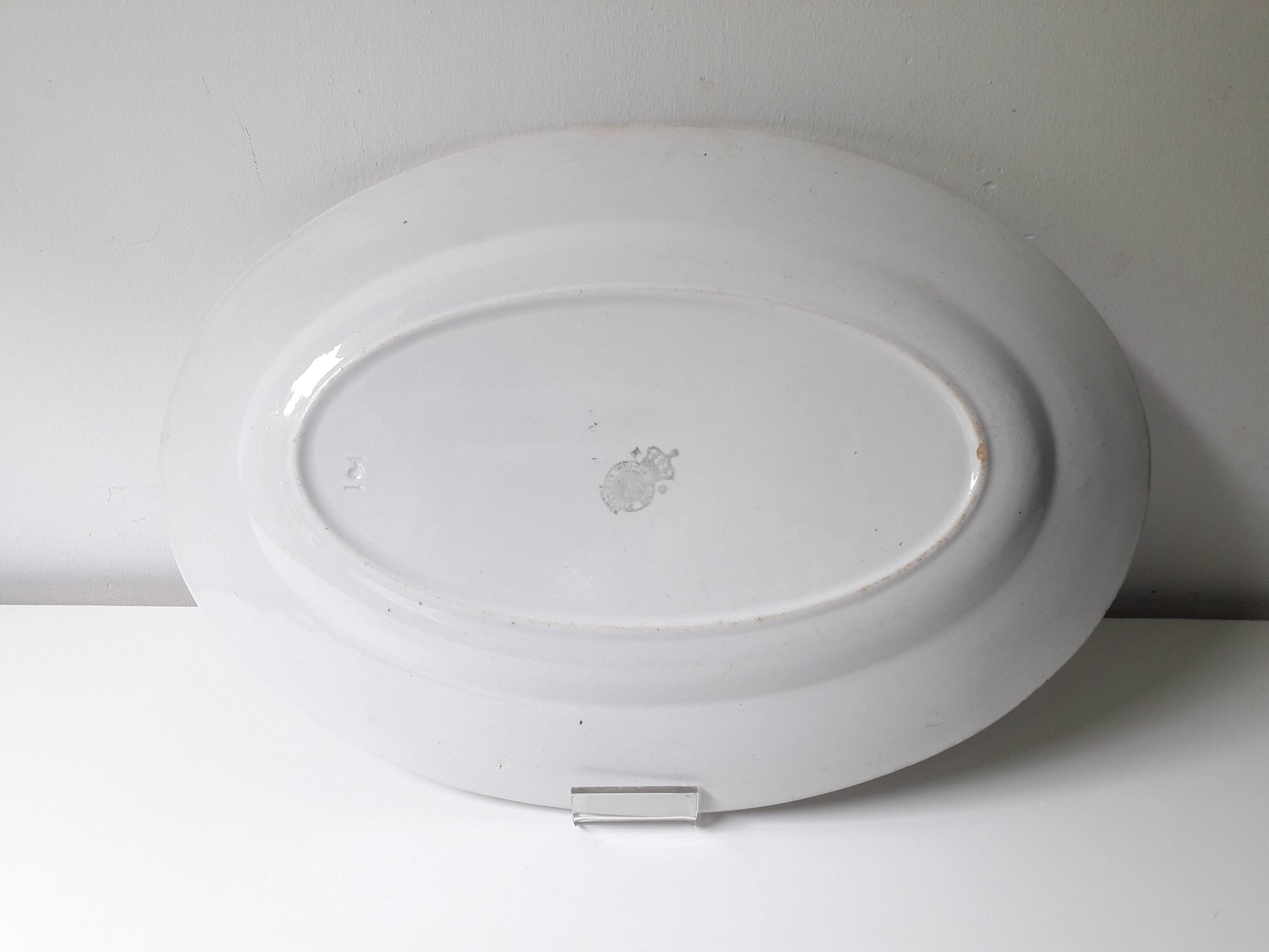 Oval Luneville porcelain dish (32.5x22.5cm) A1