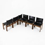 Set of 6 Monk Dining Chairs by Afra & Tobia Scarpa for Molten