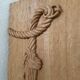 Sculpture bas relief noeud bois