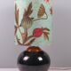 Vintage table lamp signed Louis Drimmer, glazed ceramic & lampshade