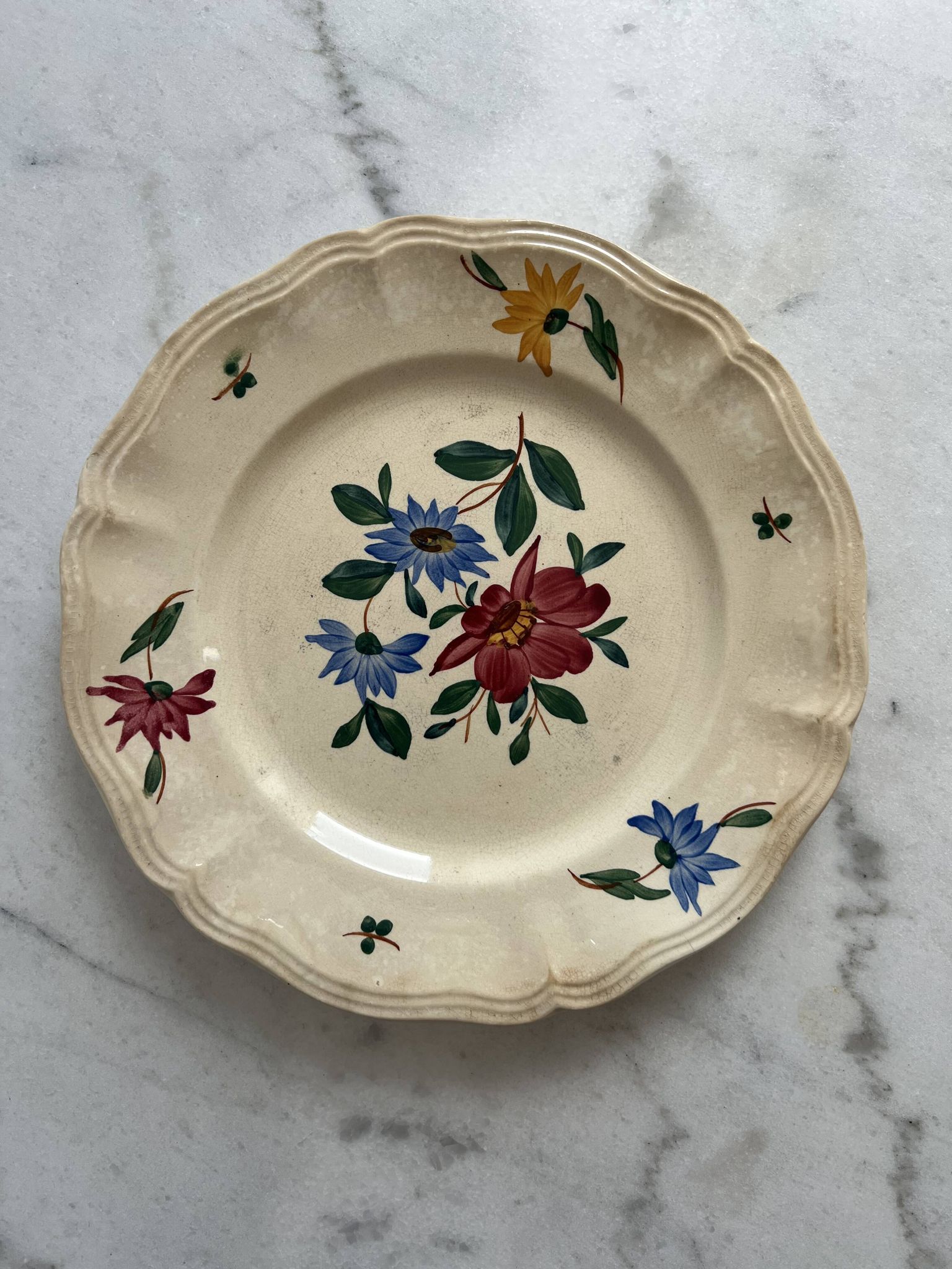 Lot de 6 petites assiettes plates Sarreguemines